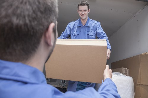 Removal team helping with a home move in Islington street surroundings