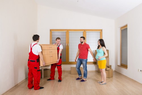 Careful unloading and placement during a move in Islington