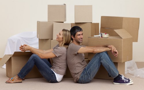 Packing materials and furniture preparation for an Islington relocation