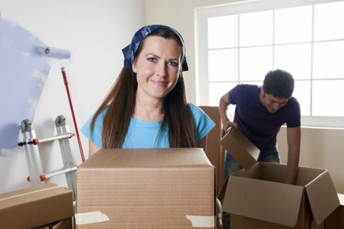 Moving boxes and home contents prepared for an Islington relocation