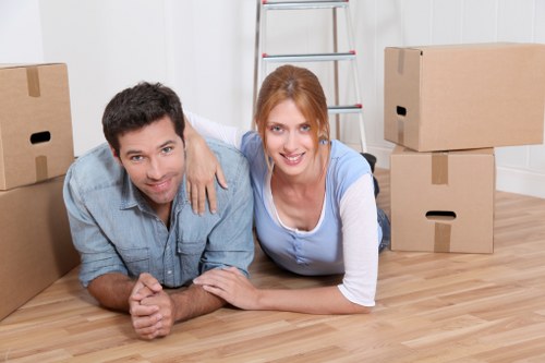 Removal van loaded for a local move in North London