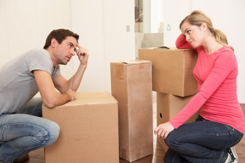 Separated cardboard and household recycling items