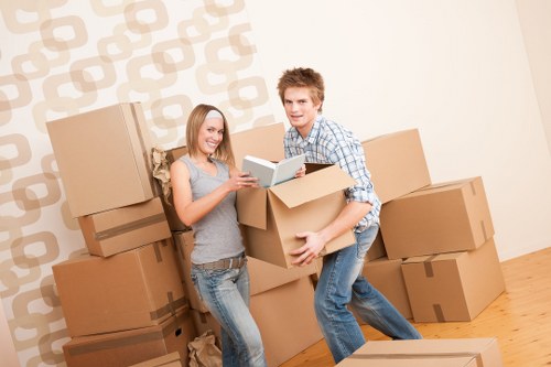 Local moving van serving an office or flat move in Islington