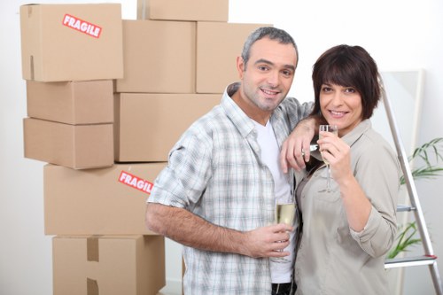 Packing and handling office equipment during an Islington relocation